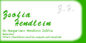 zsofia hendlein business card